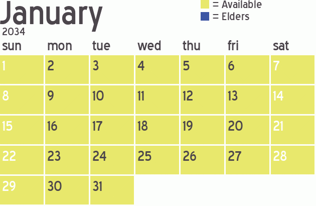 Missionary Dinner Calendar
