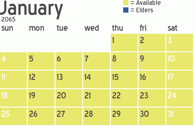 Missionary Dinner Calendar