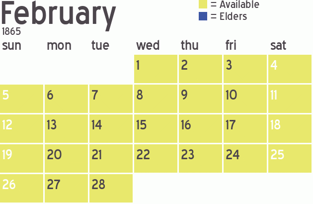 Missionary Dinner Calendar