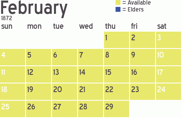 Missionary Dinner Calendar