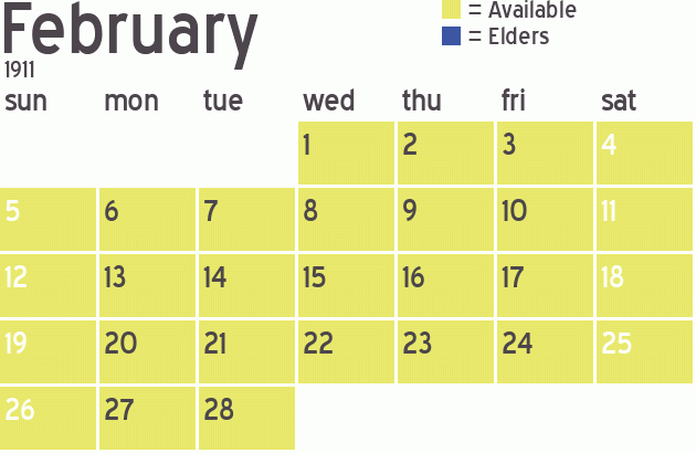 Missionary Dinner Calendar