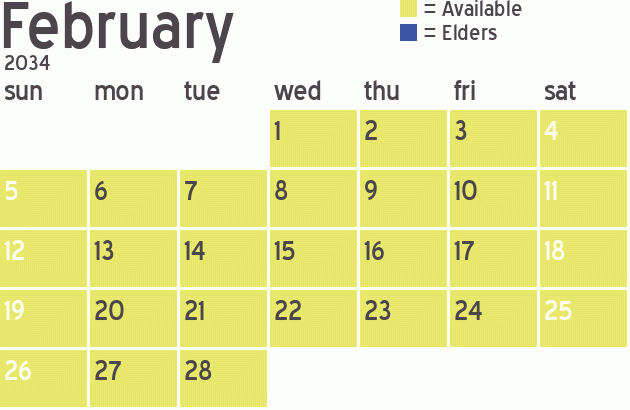 Missionary Dinner Calendar
