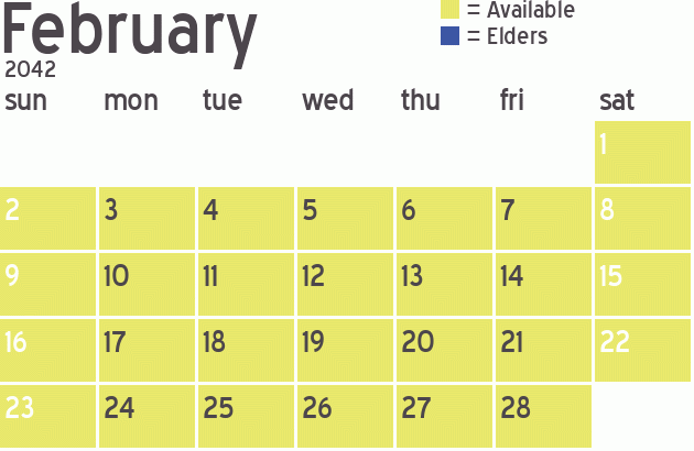 Missionary Dinner Calendar