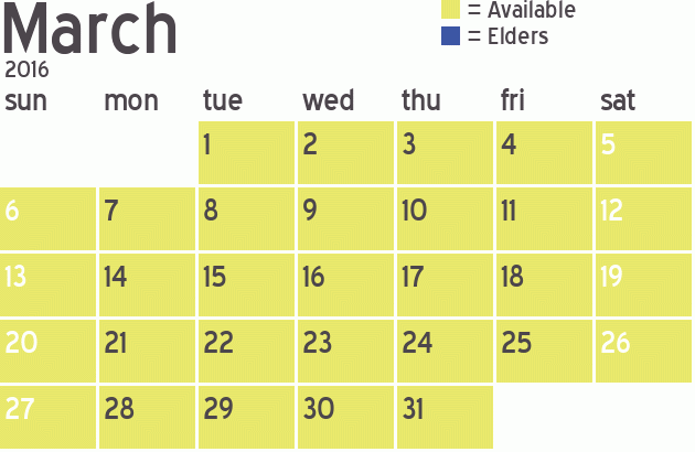 Missionary Dinner Calendar