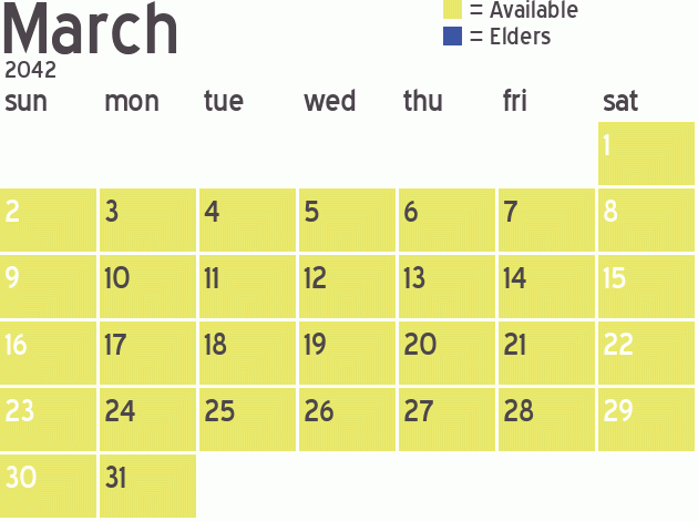 Missionary Dinner Calendar