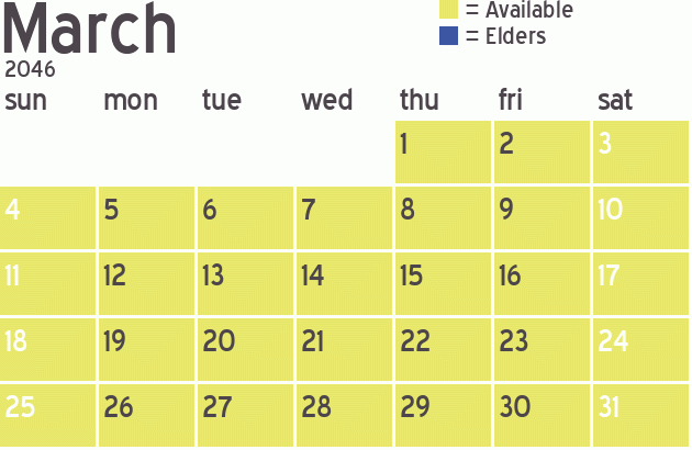 Missionary Dinner Calendar