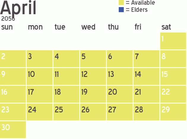 Missionary Dinner Calendar