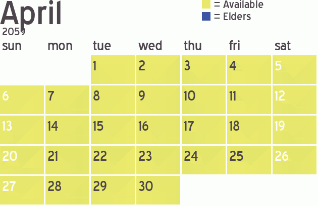 Missionary Dinner Calendar