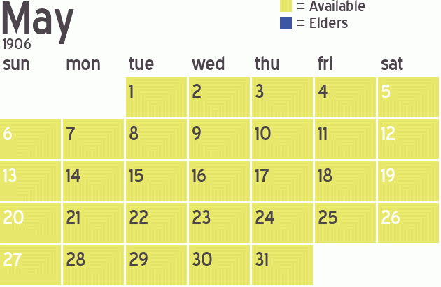 Missionary Dinner Calendar