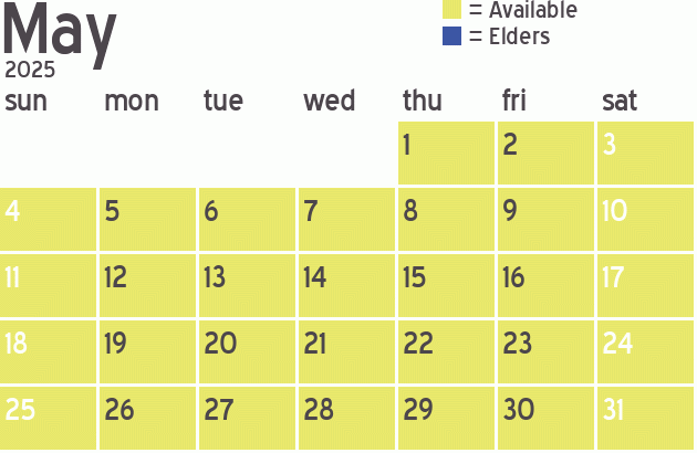 Missionary Dinner Calendar