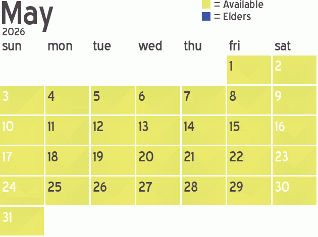 Missionary Dinner Calendar