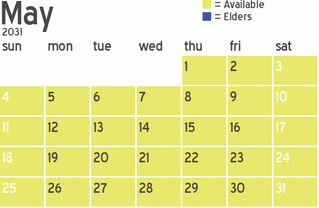 Missionary Dinner Calendar