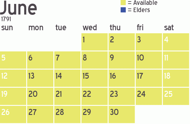 Missionary Dinner Calendar