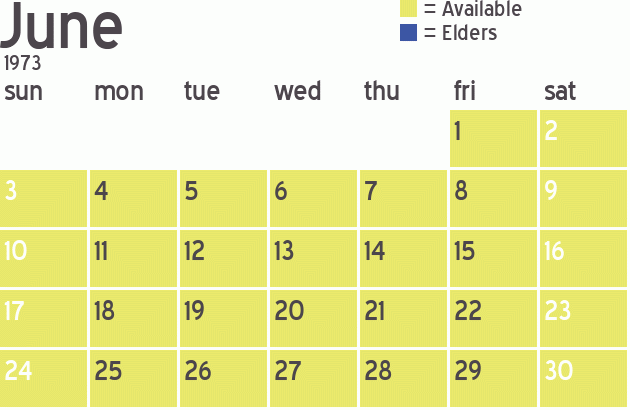 Missionary Dinner Calendar