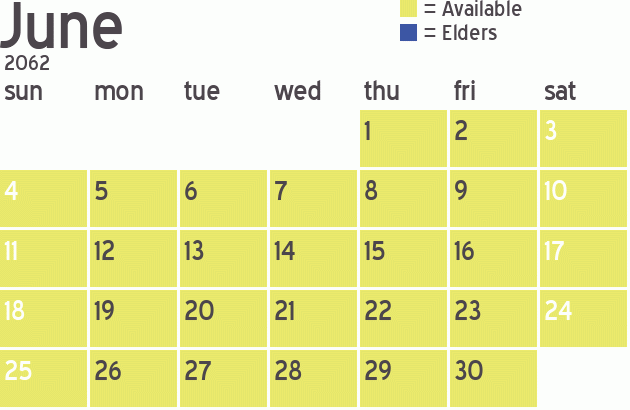 Missionary Dinner Calendar