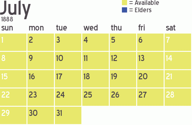 Missionary Dinner Calendar