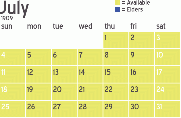 Missionary Dinner Calendar