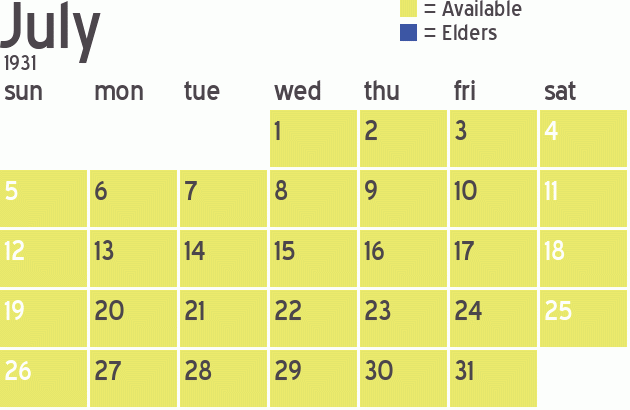 Missionary Dinner Calendar