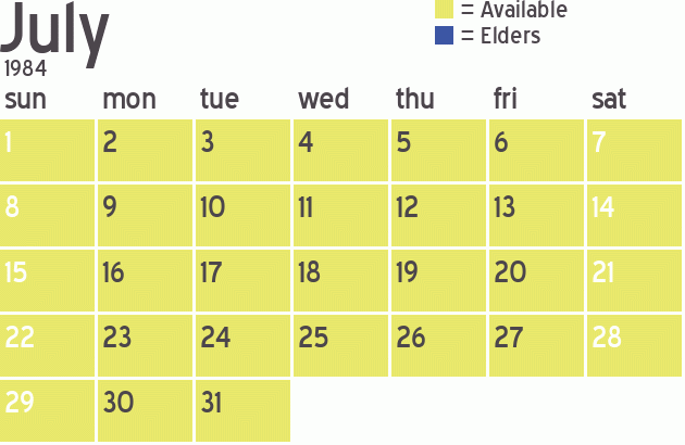 Missionary Dinner Calendar