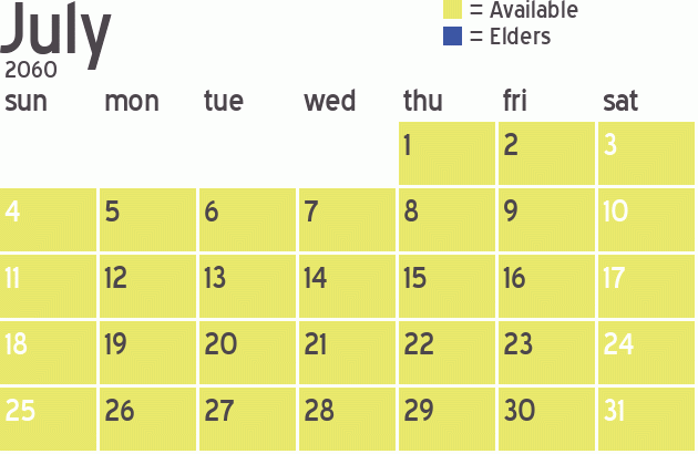 Missionary Dinner Calendar