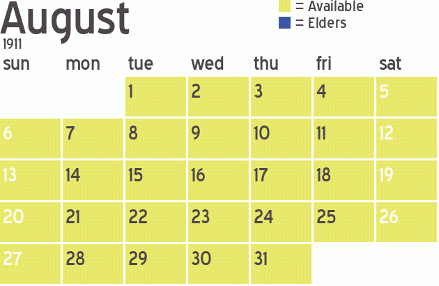 Missionary Dinner Calendar