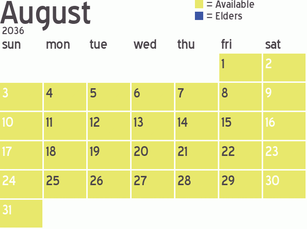 Missionary Dinner Calendar