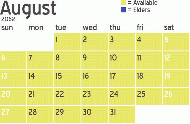 Missionary Dinner Calendar