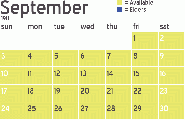 Missionary Dinner Calendar