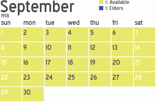 Missionary Dinner Calendar