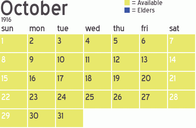 Missionary Dinner Calendar