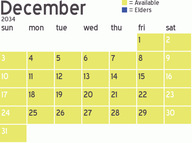 Missionary Dinner Calendar